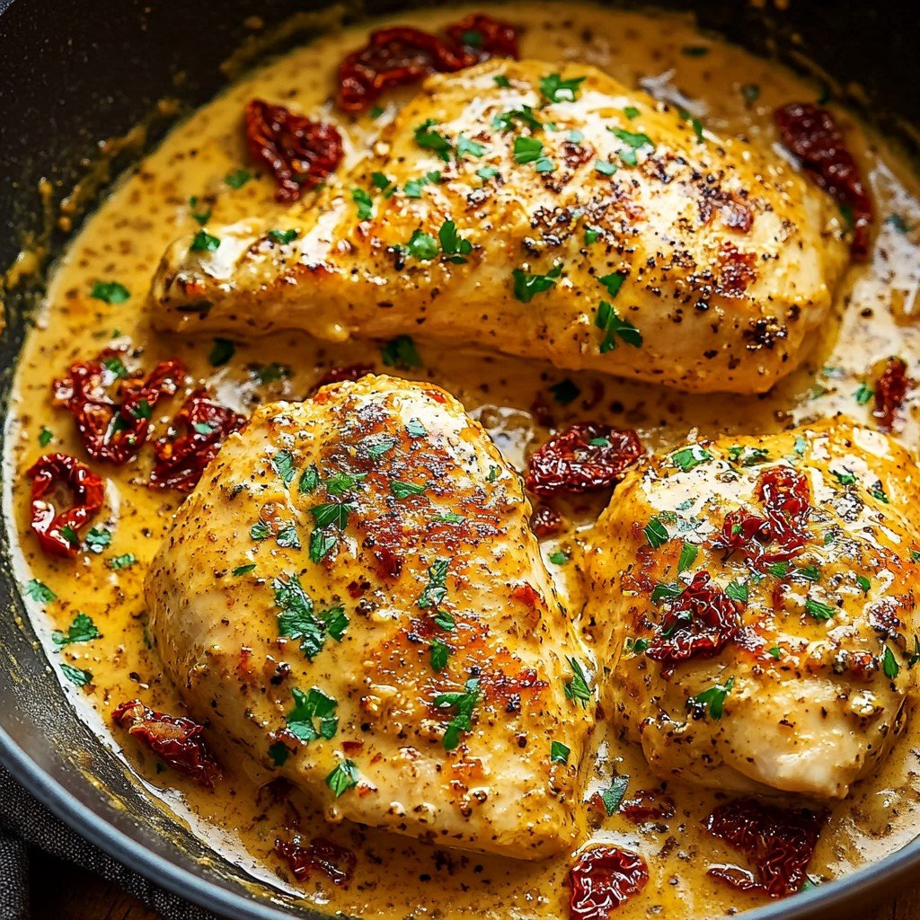 Creamy Sun-Dried Tomato Garlic Chicken