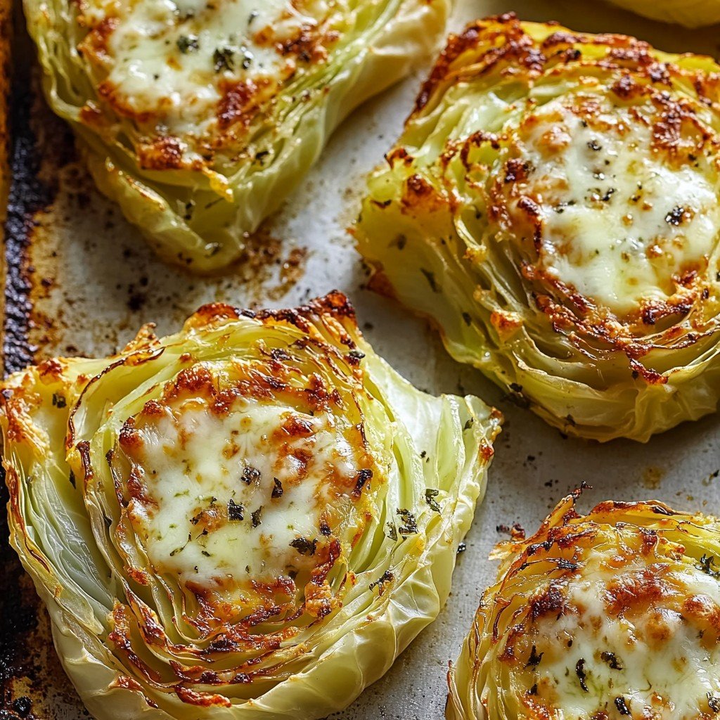 Crispy Cheesy Cabbage Steaks