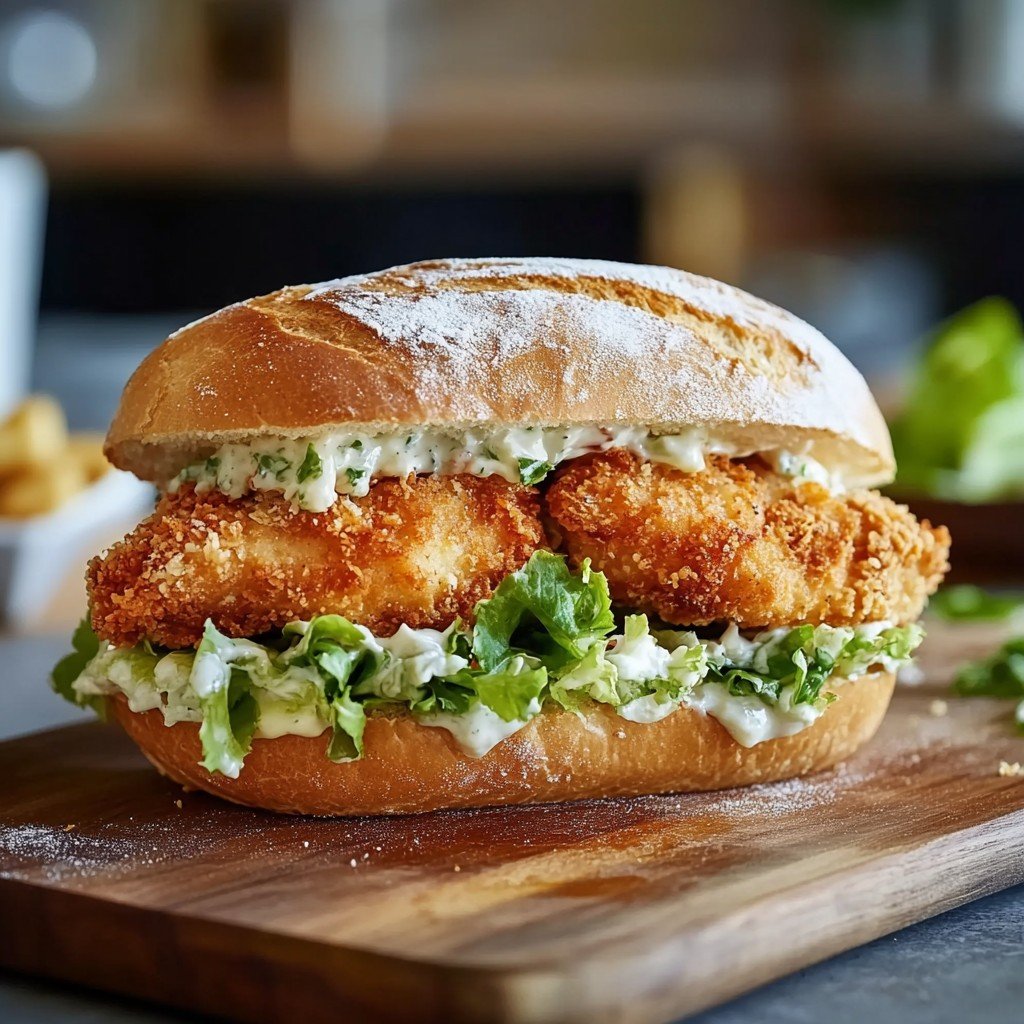 Crispy Chicken Caesar Sandwich