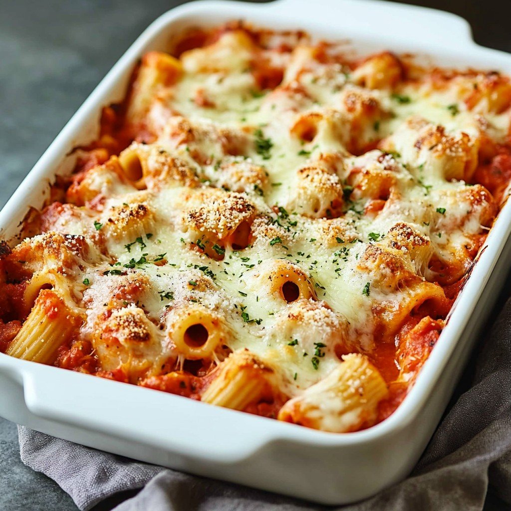 Dump and Bake Chicken Parmesan Casserole Easy Recipe