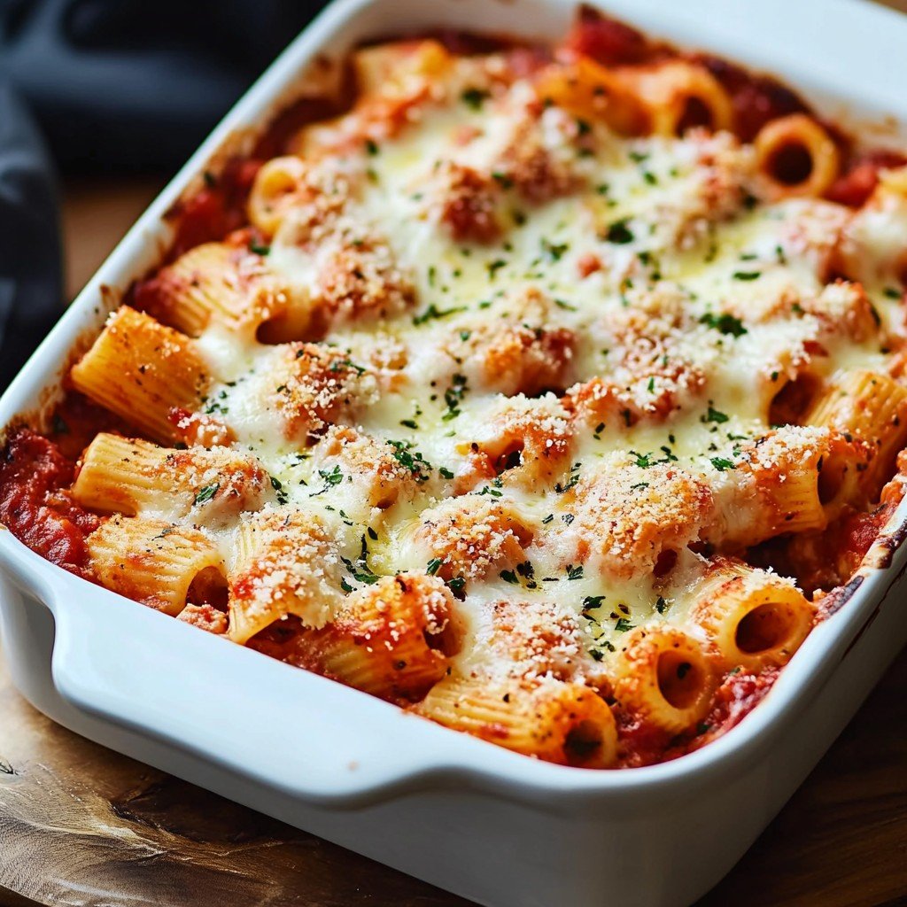 Dump and Bake Chicken Parmesan Casserole Easy Recipe