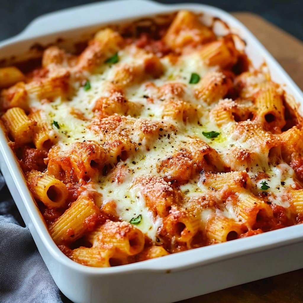 Dump and Bake Chicken Parmesan Casserole Easy Recipe