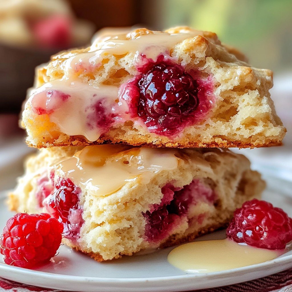 Easy Lemon Raspberry Scones