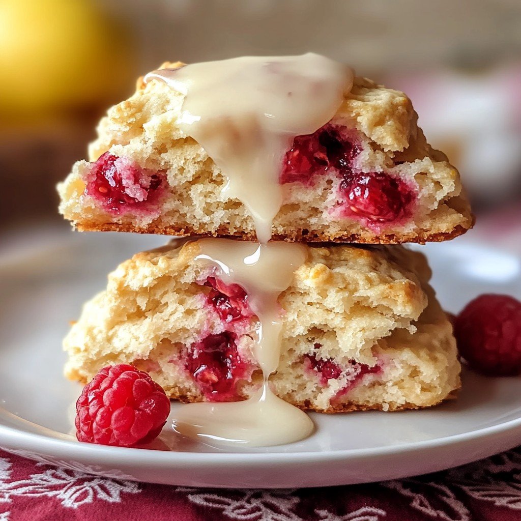 Easy Lemon Raspberry Scones