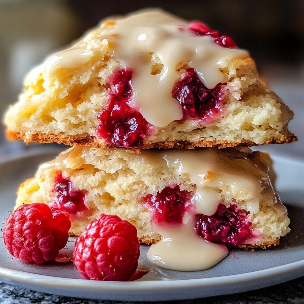 Easy Lemon Raspberry Scones