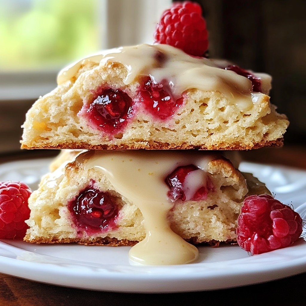 Easy Lemon Raspberry Scones