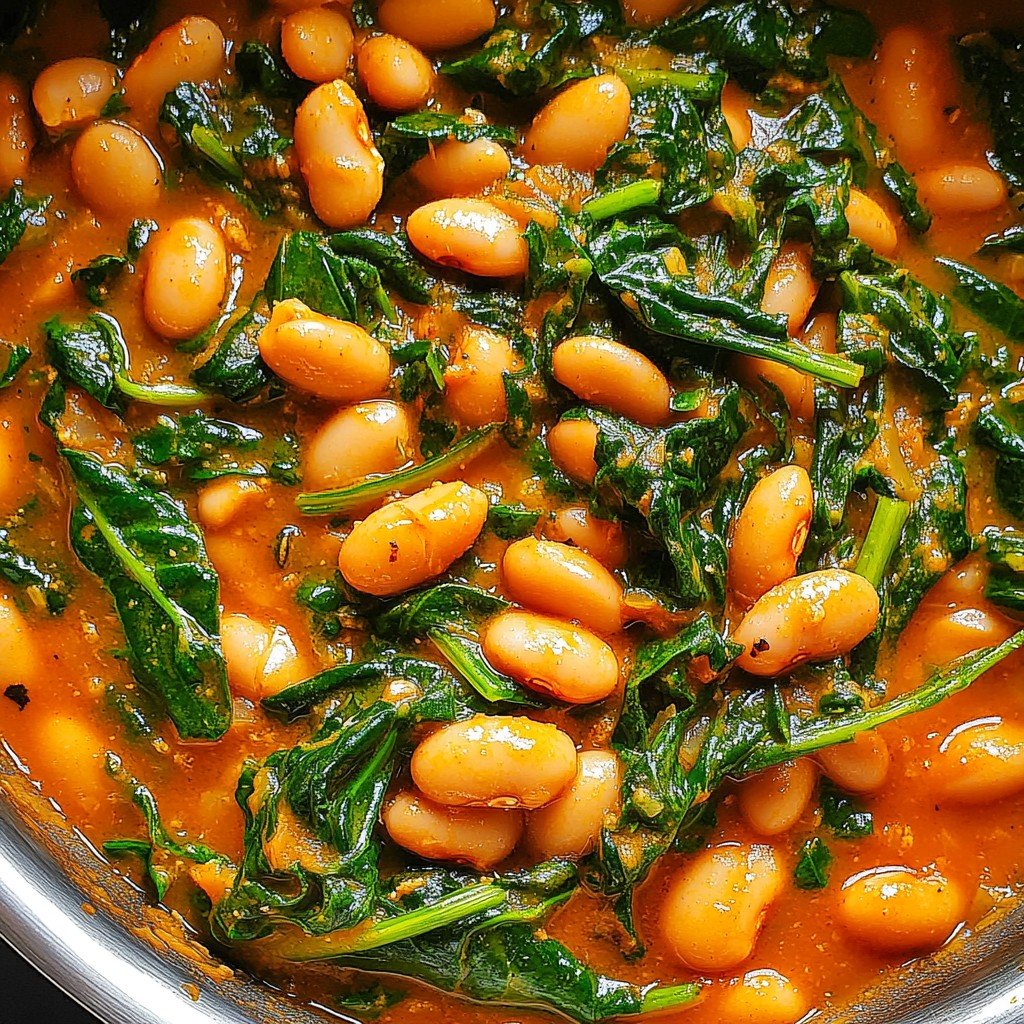Easy Mediterranean White Beans and Greens