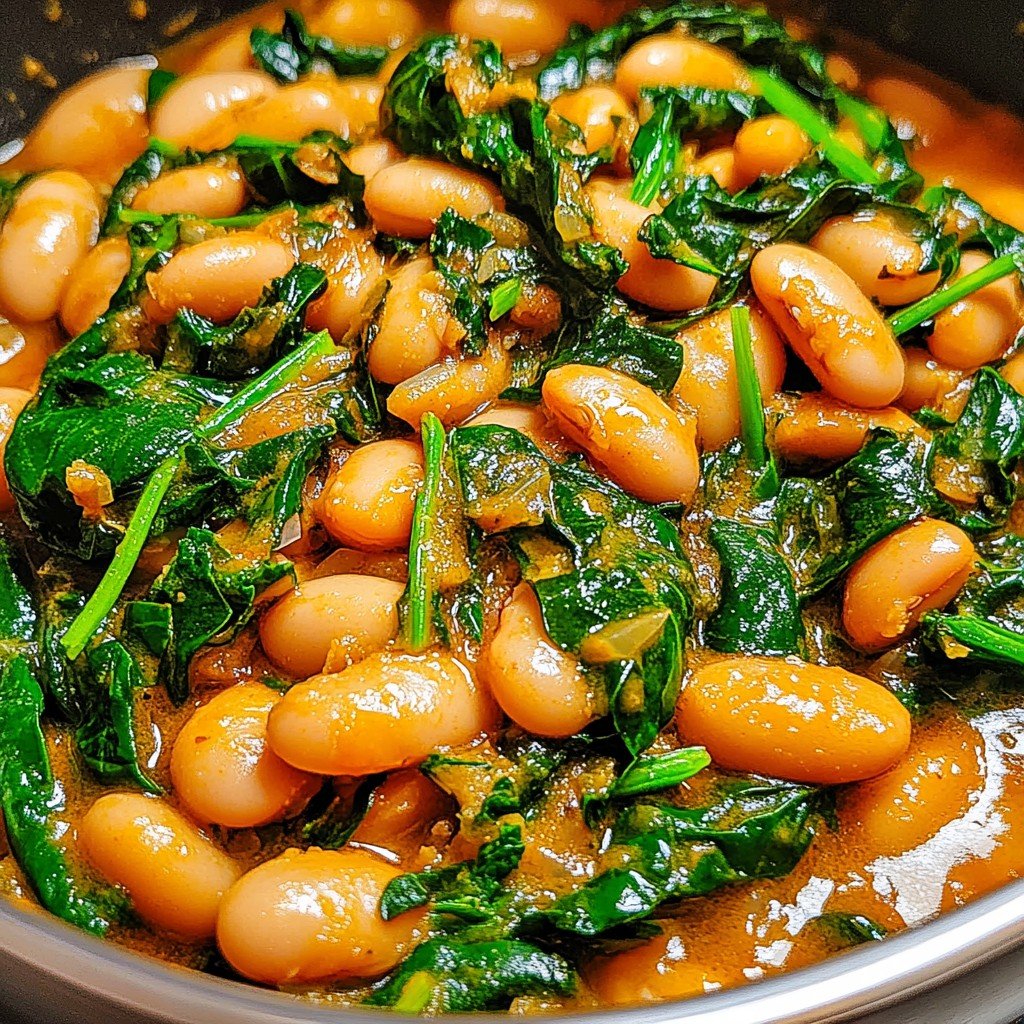 Easy Mediterranean White Beans and Greens