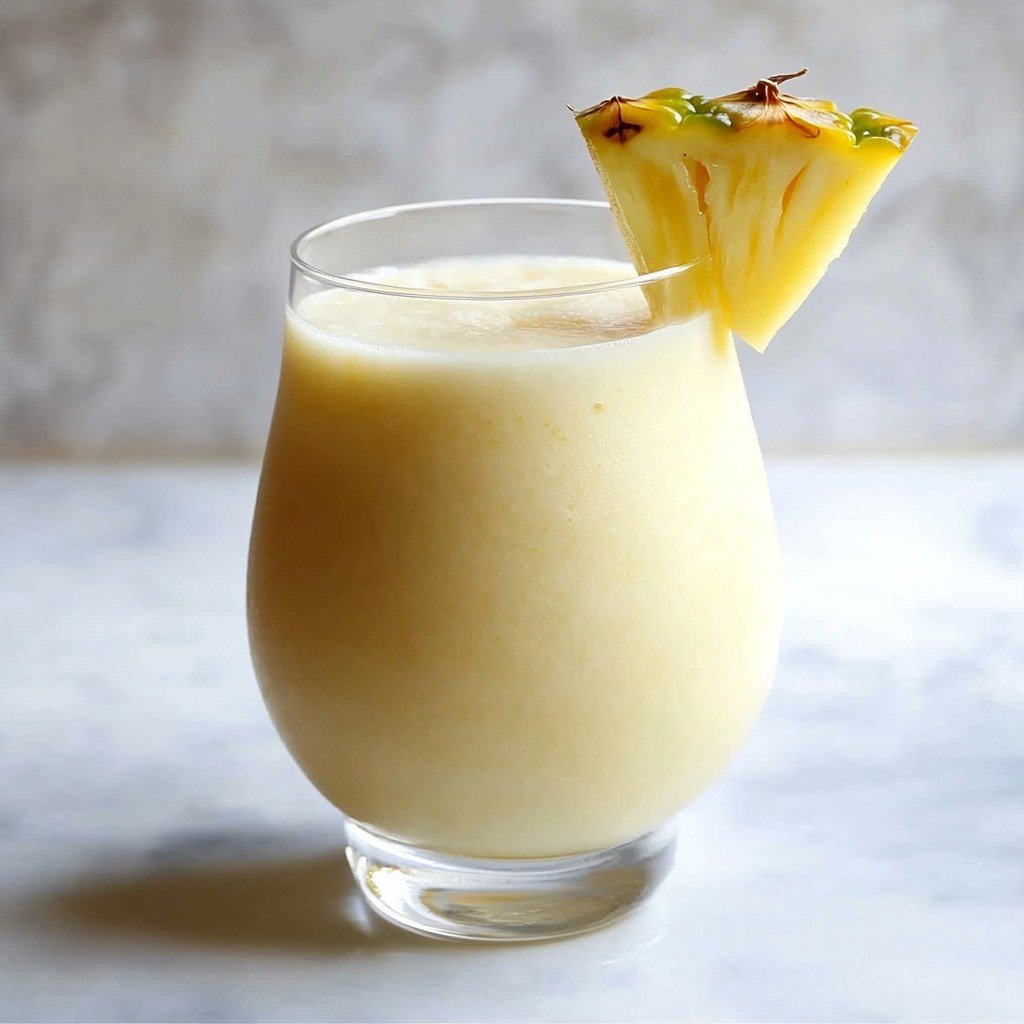 Easy Virgin Piña Colada with Pineapple and Coconut Recipe