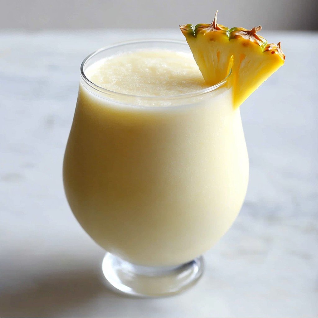 Easy Virgin Piña Colada with Pineapple and Coconut Recipe
