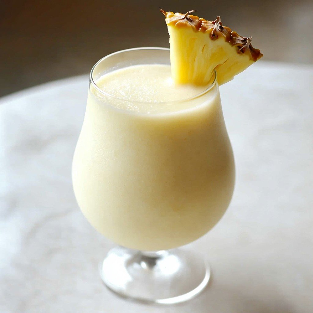 Easy Virgin Piña Colada with Pineapple and Coconut Recipe