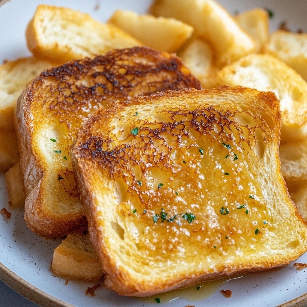Garlic Butter Seared Bread