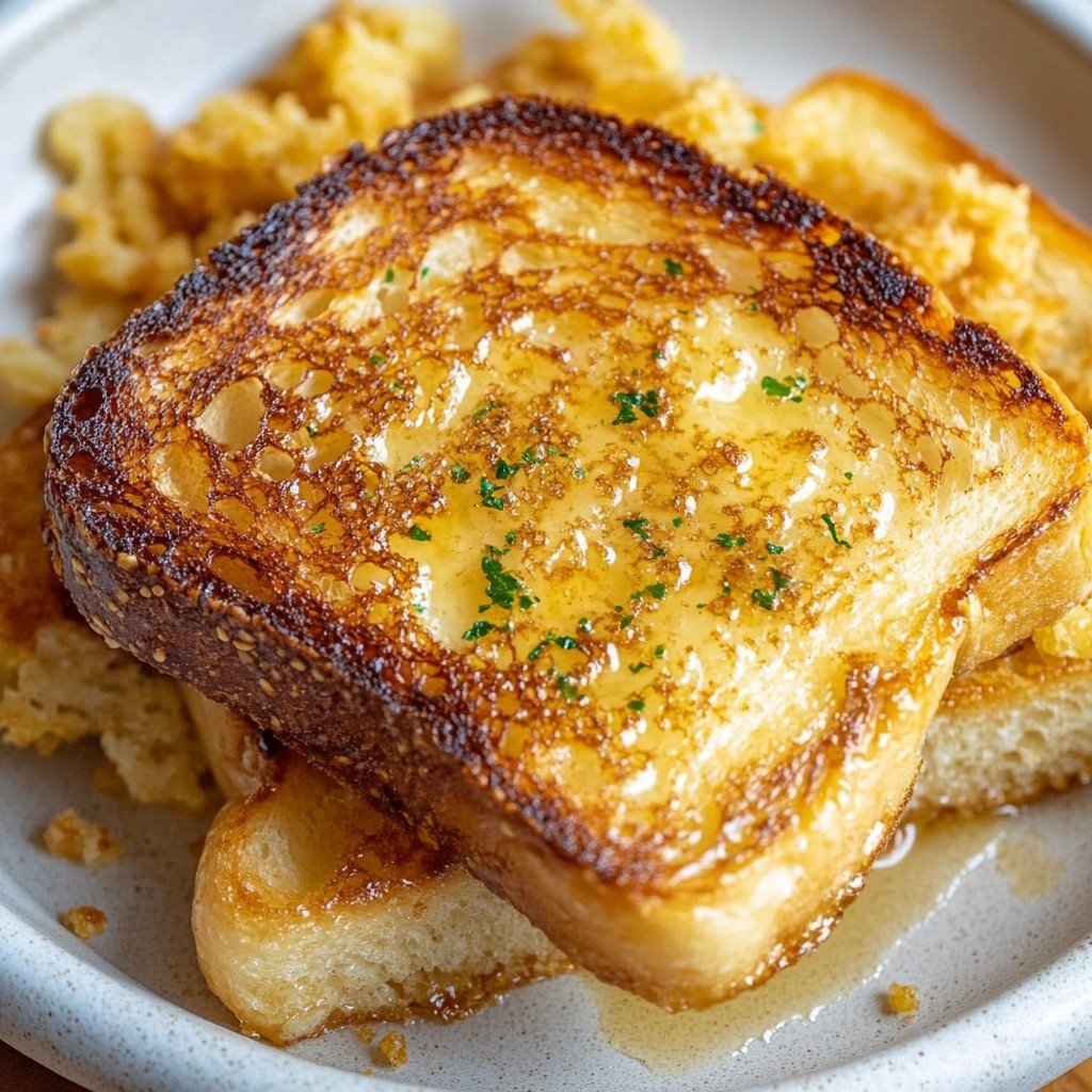 Garlic Butter Seared Bread