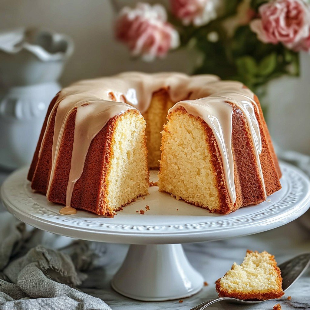 Grandma’s Buttermilk Cake with Brown Sugar Glaze