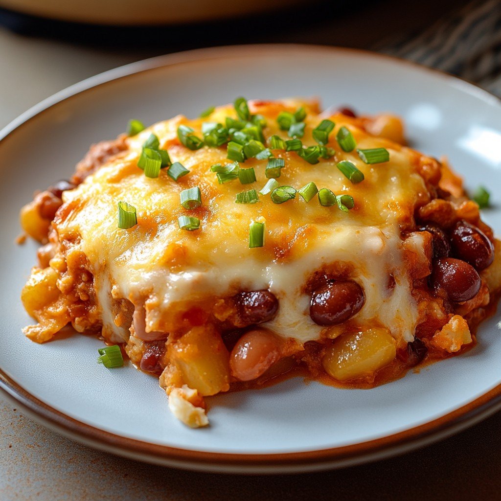 Hearty Baked Potato and Bean Casserole