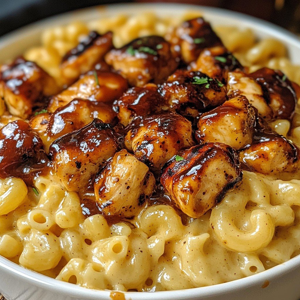 High-Protein BBQ Chicken Mac and Cheese