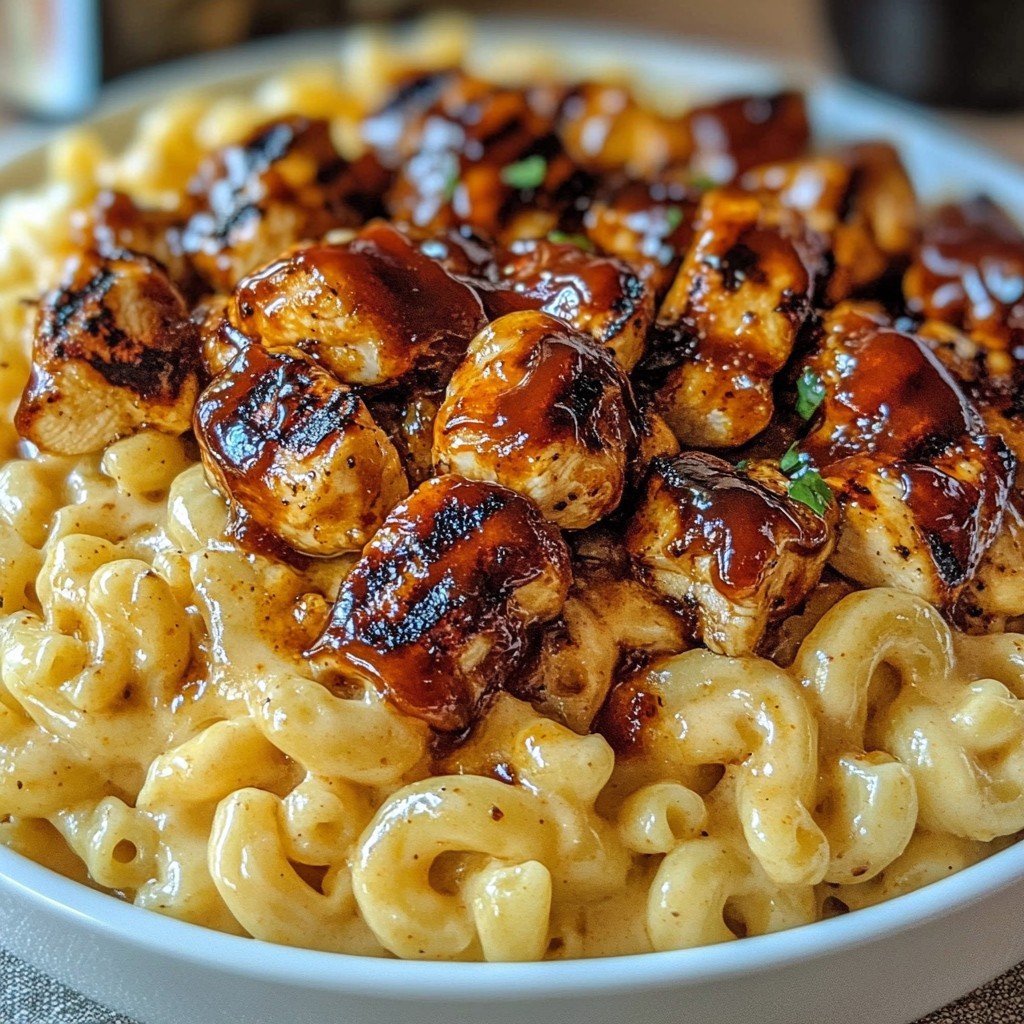 High-Protein BBQ Chicken Mac and Cheese