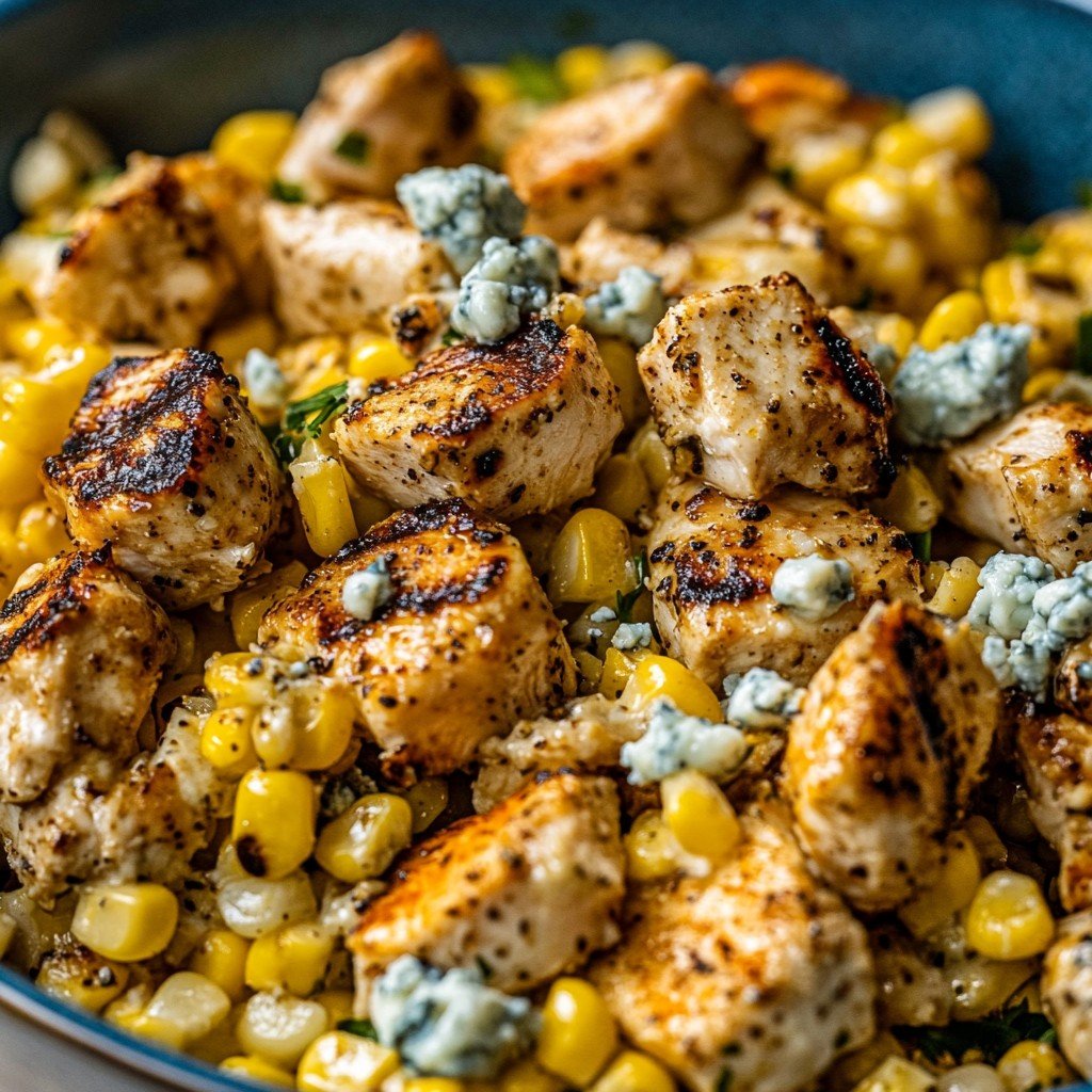High Protein Chicken Street Corn Salad Bowl