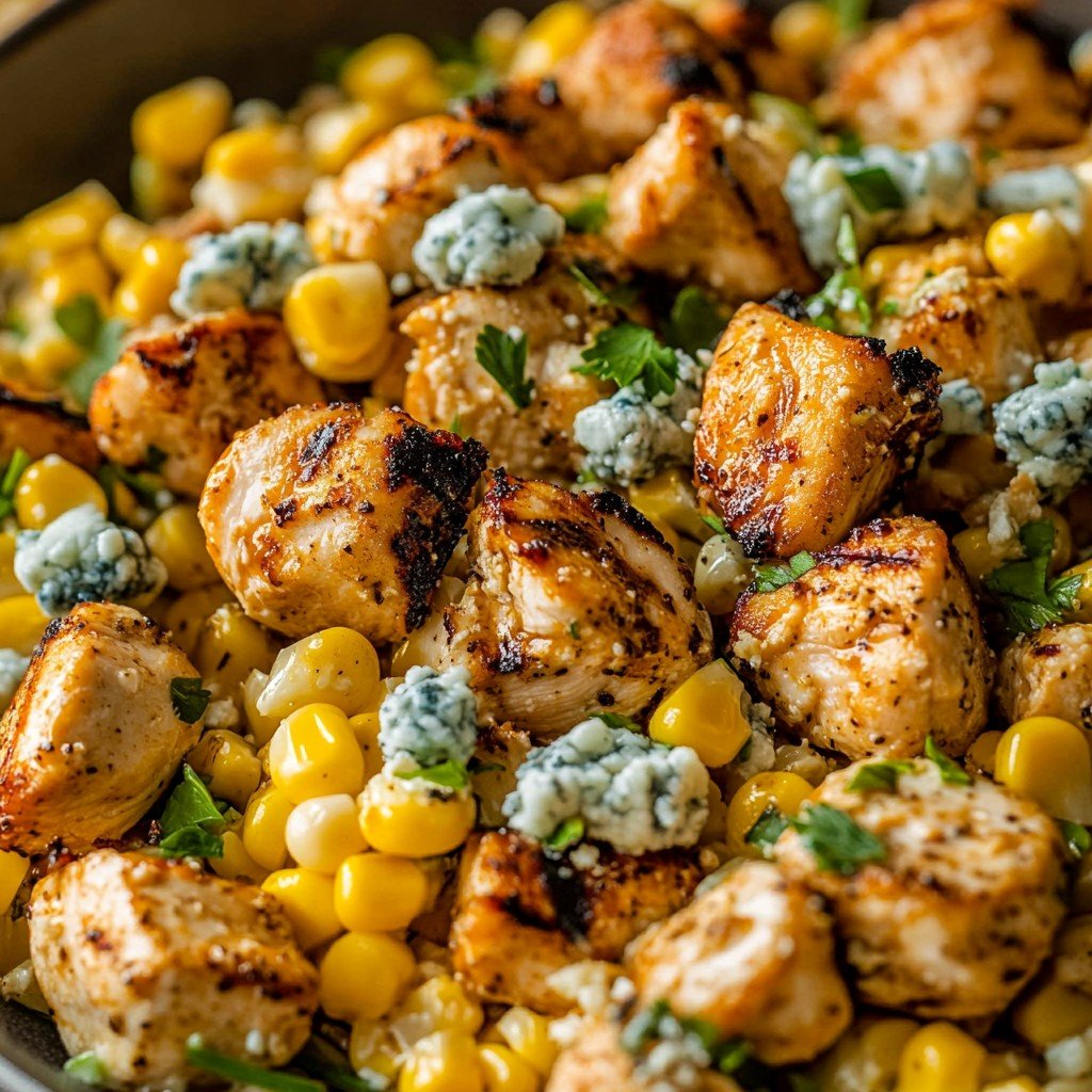 High Protein Chicken Street Corn Salad Bowl