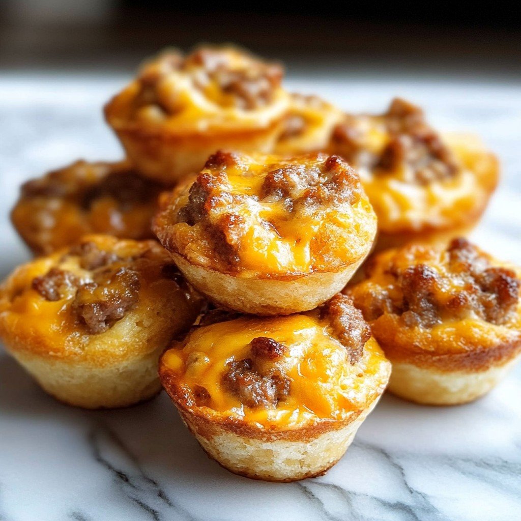 High Protein Pancake Sausage Mini Muffins