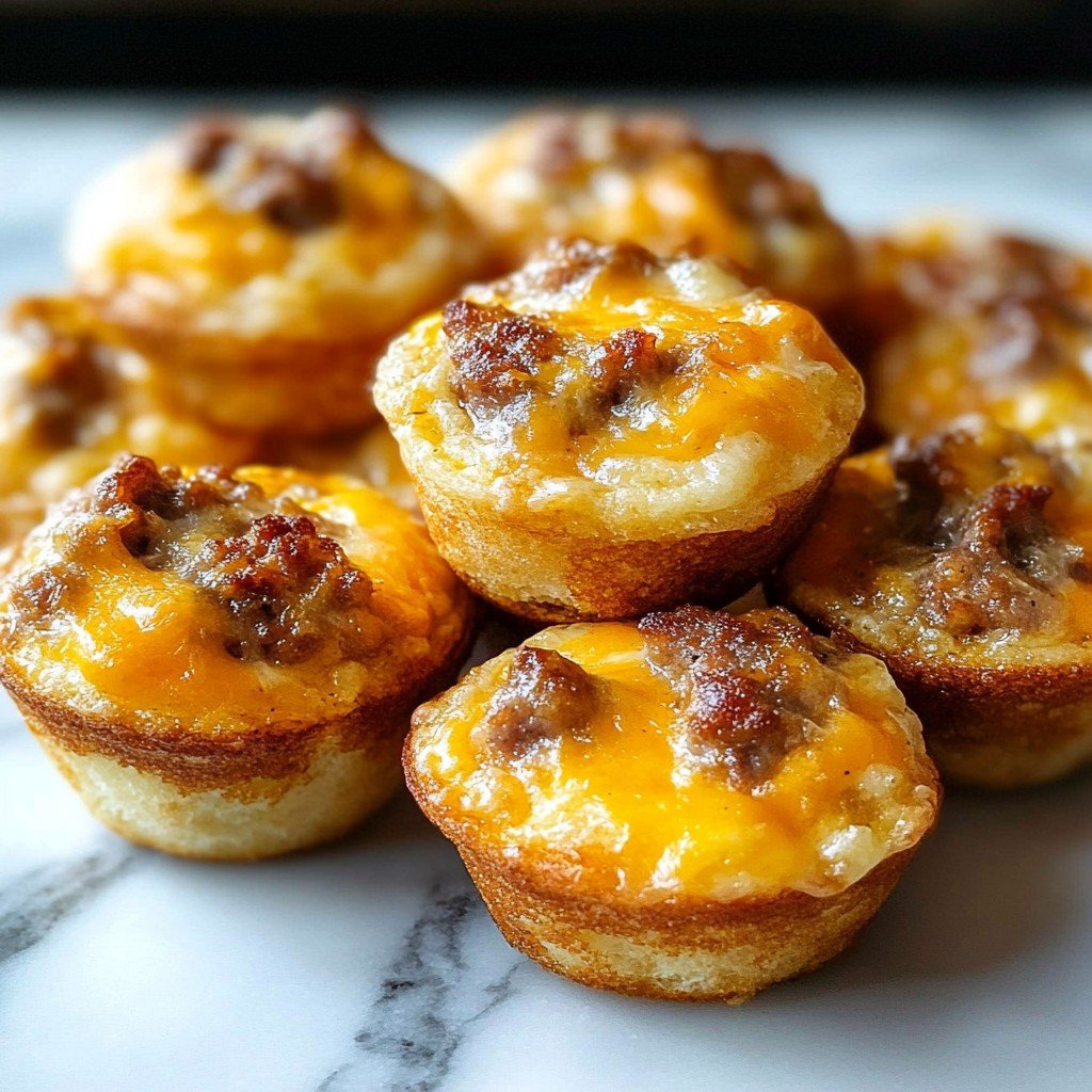 High Protein Pancake Sausage Mini Muffins