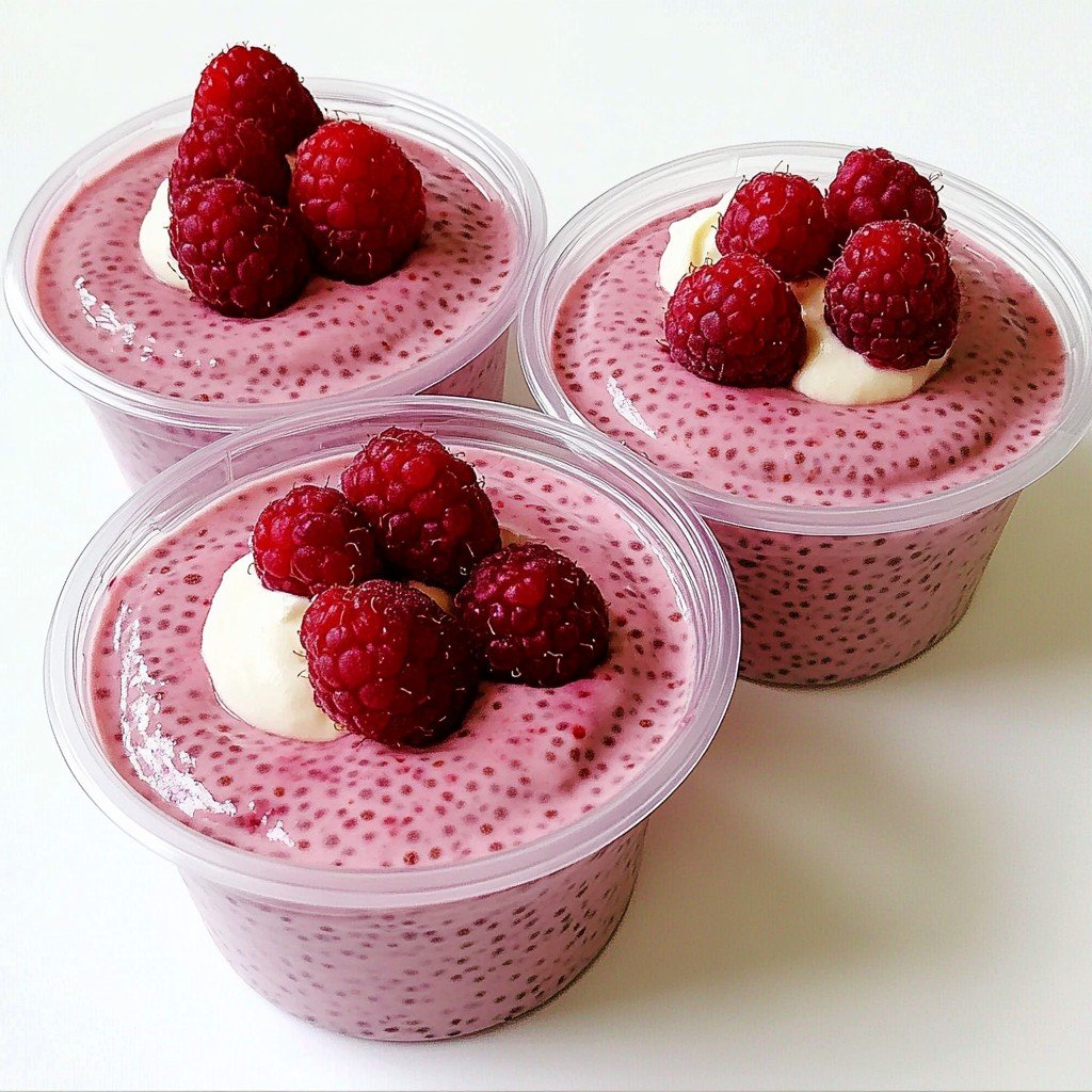 High-Protein Raspberry Chia Pudding