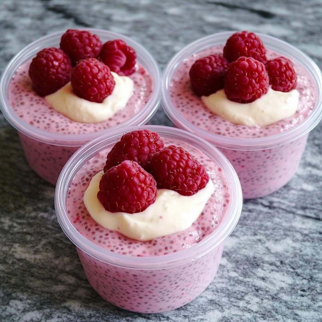 High-Protein Raspberry Chia Pudding