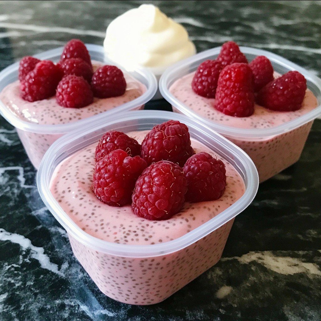 High-Protein Raspberry Chia Pudding