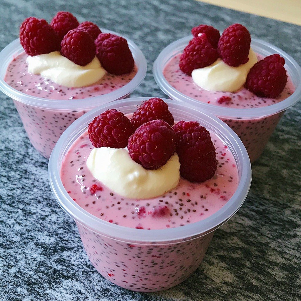 High-Protein Raspberry Chia Pudding
