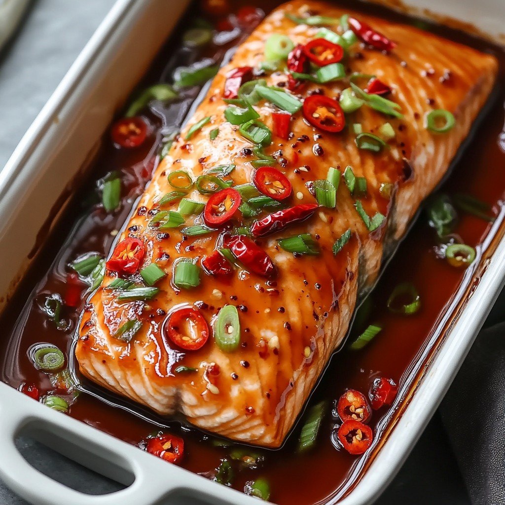 Hot Honey Salmon Sweet-Spicy Spring Food Idea