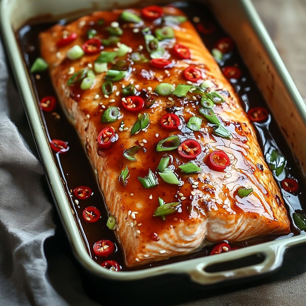 Hot Honey Salmon Sweet-Spicy Spring Food Idea