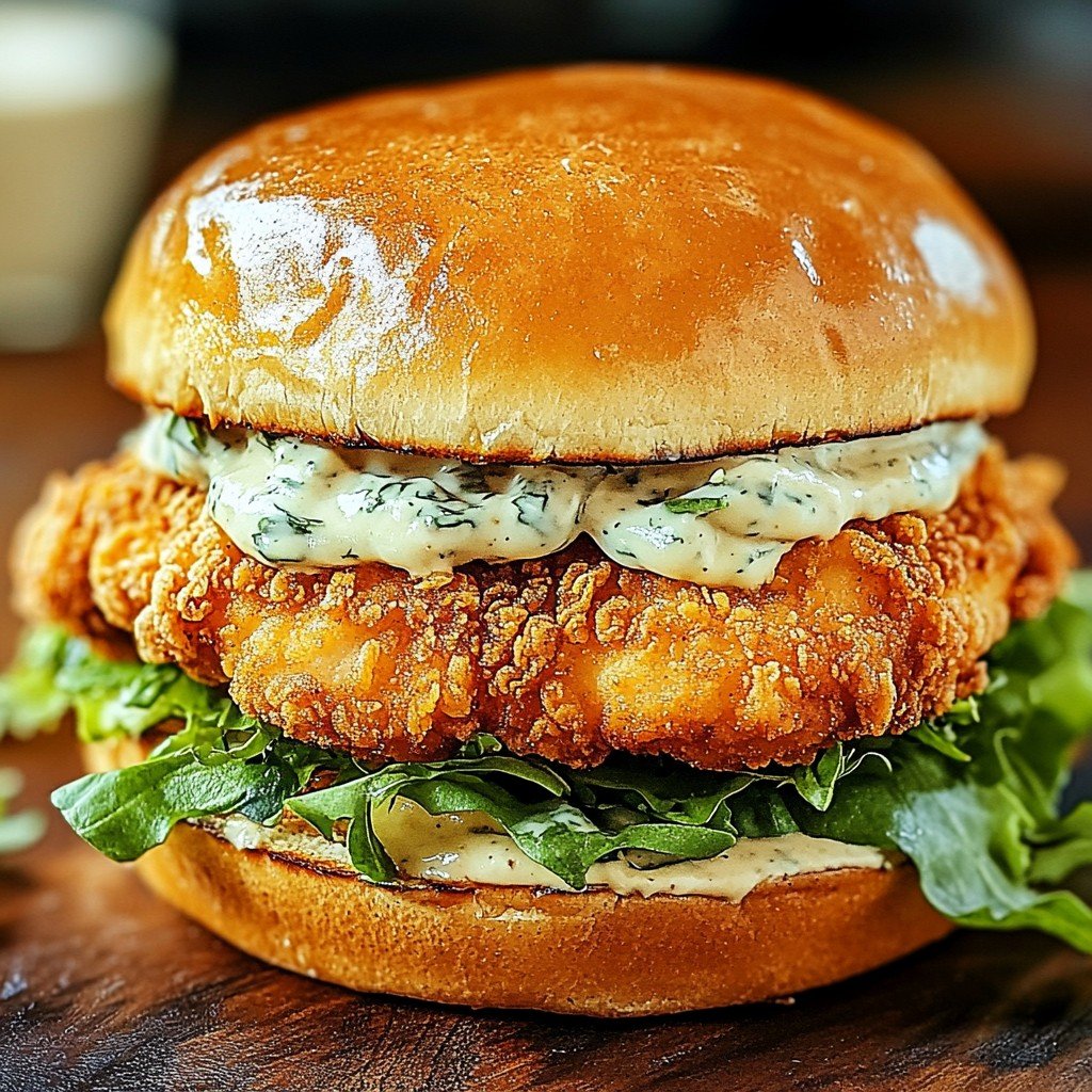 Irresistible Chicken Caesar Sandwich: Crispy, Creamy Bliss