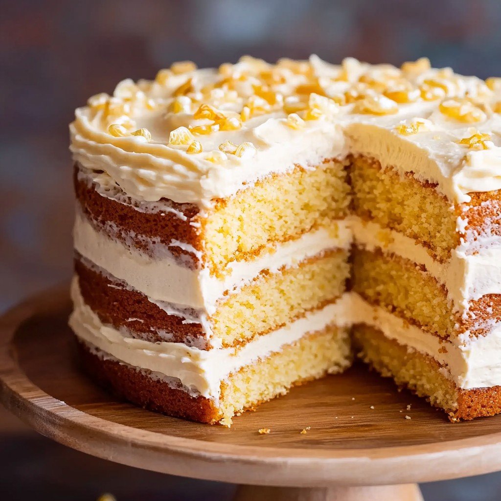 Layered Cornbread Cake with Whipped Honey Butter Frosting