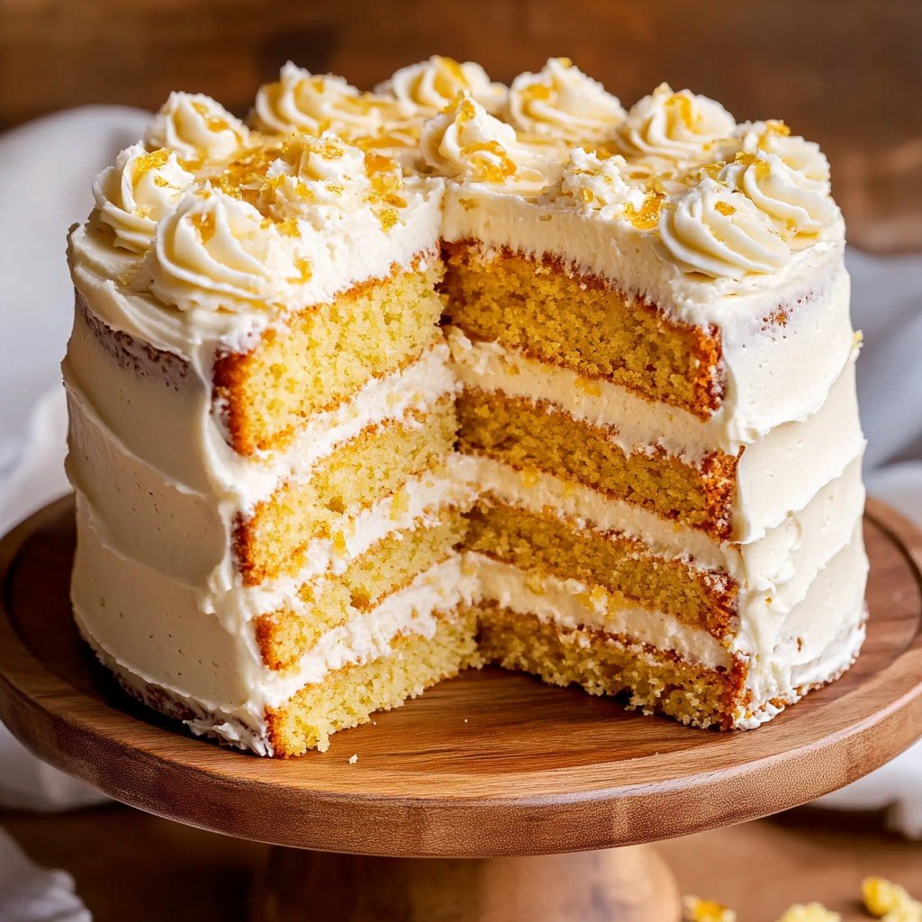Layered Cornbread Cake with Whipped Honey Butter Frosting