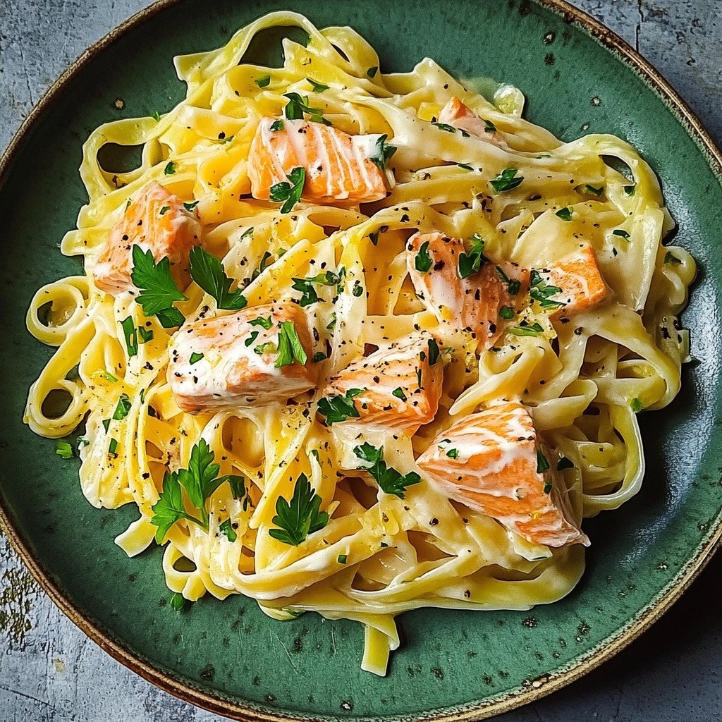 Lemon Salmon Pasta