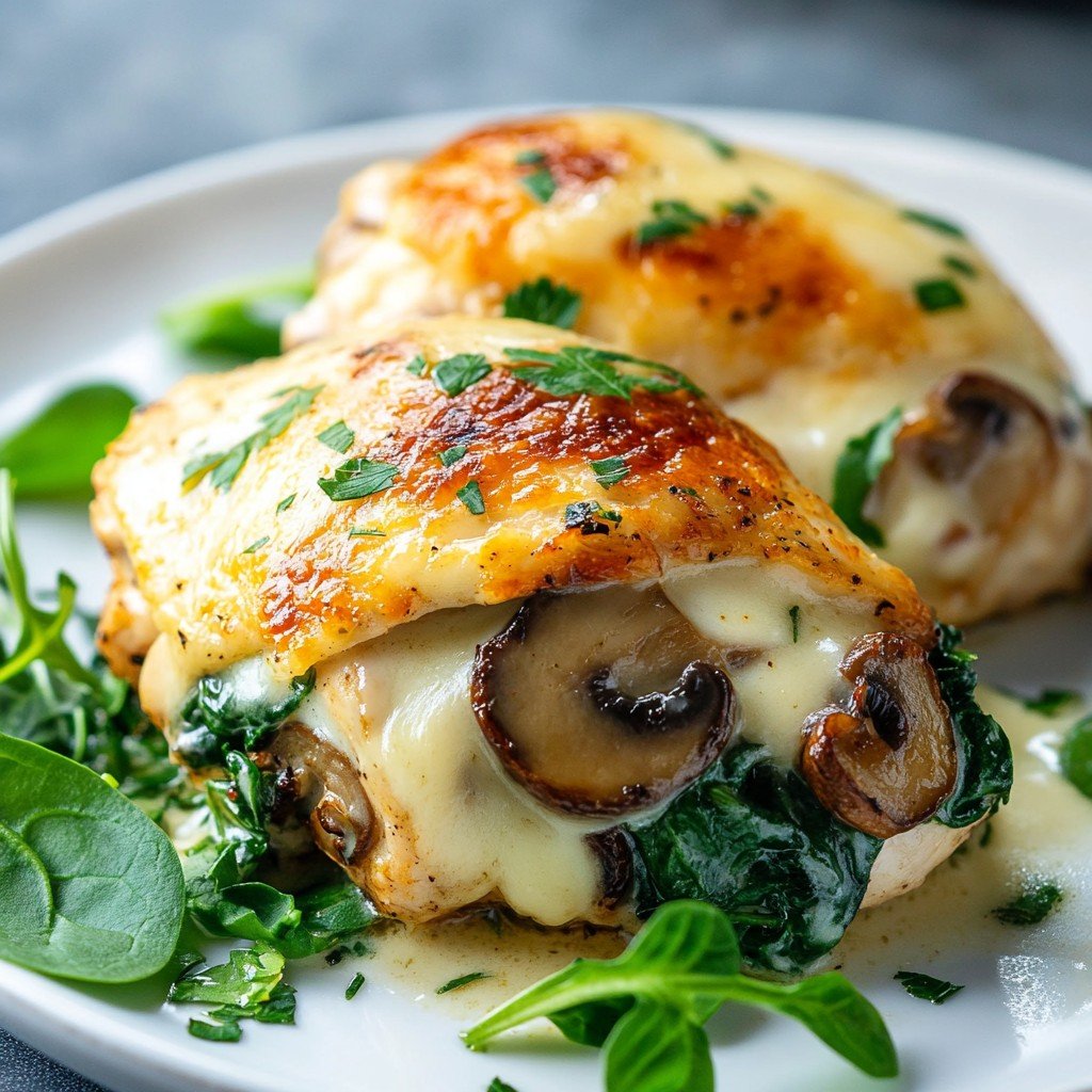 Mushroom Stuffed Chicken Breast
