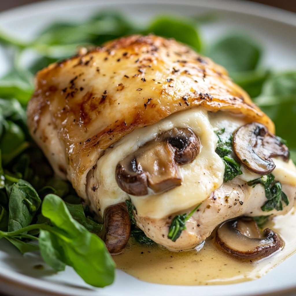 Mushroom Stuffed Chicken Breast