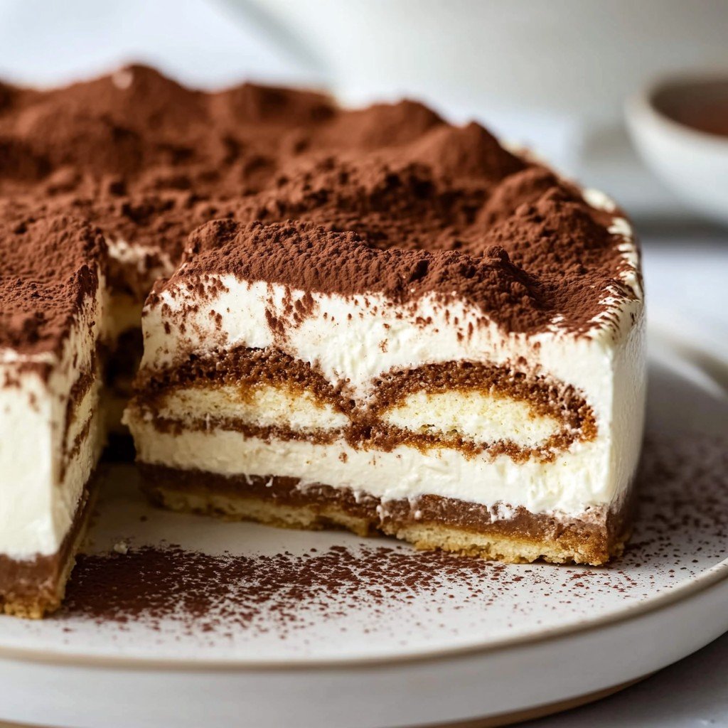 No-Bake Tiramisu Cheesecake (Easter)
