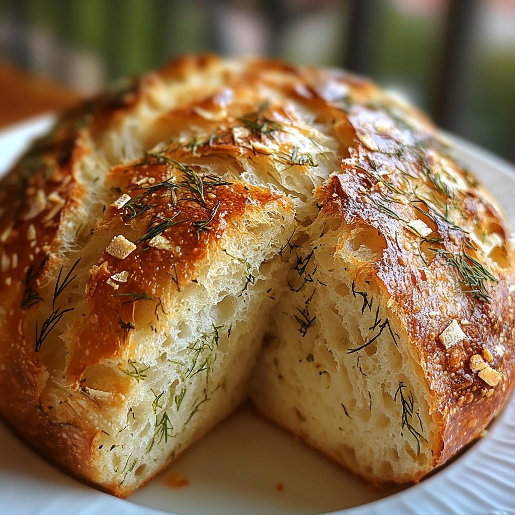 No-Knead Dill Gouda Bread Sourdough Easy Style