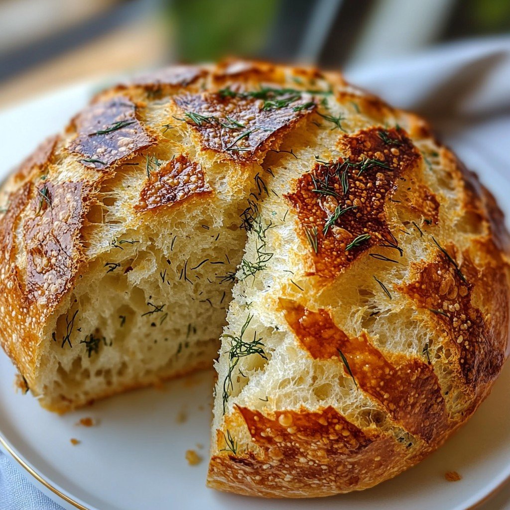 No-Knead Dill Gouda Bread Sourdough Easy Style