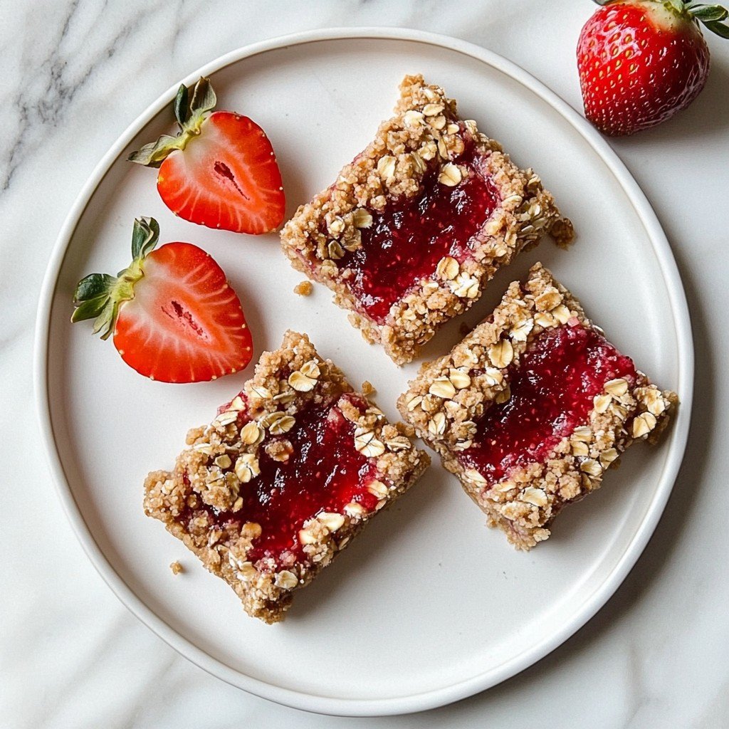 Oatmeal Strawberry Bars Easy Desserts Spring Treat