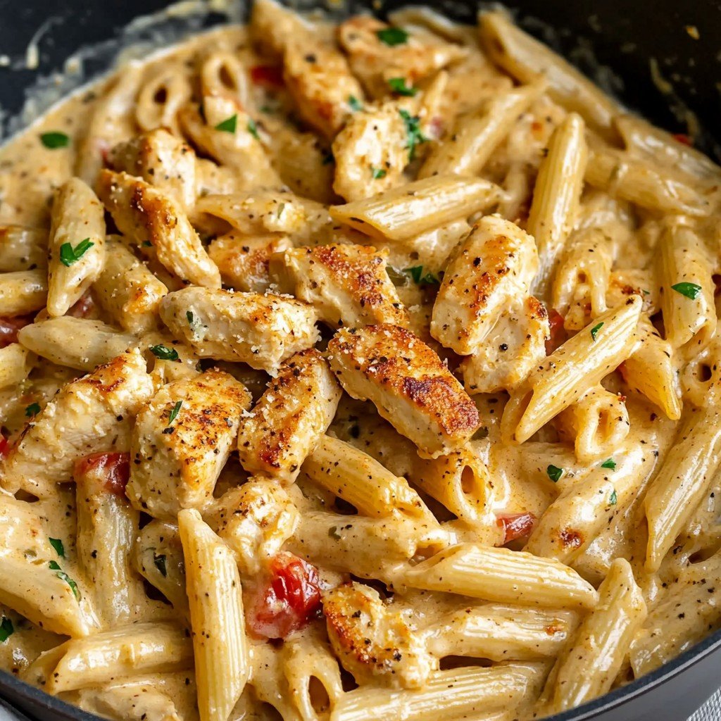 One Pot Creamy Cajun Chicken Pasta