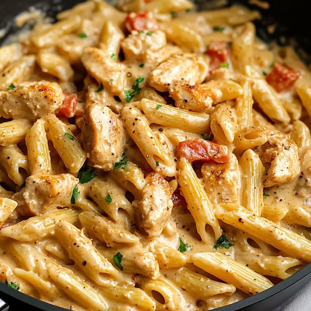 One Pot Creamy Cajun Chicken Pasta