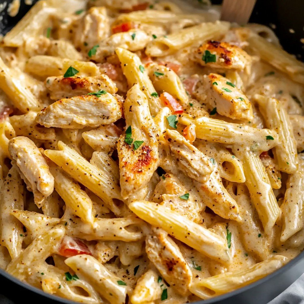 One Pot Creamy Cajun Chicken Pasta