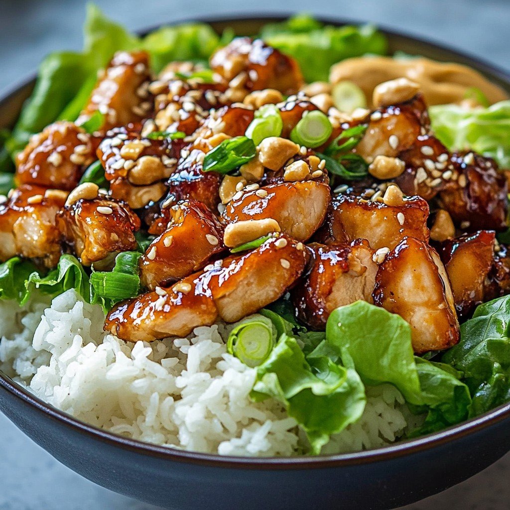 Peanut Chicken Protein Bowl