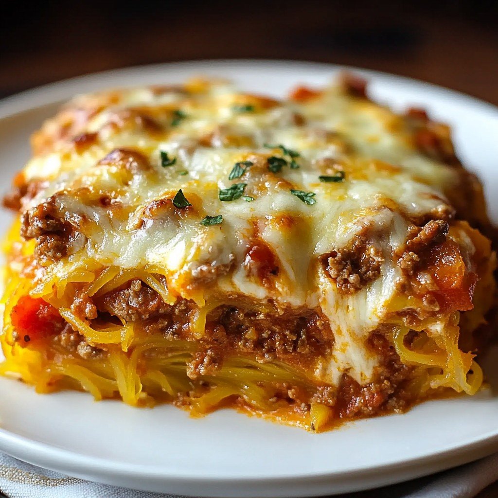 Sausage and Peppers Spaghetti Squash Casserole