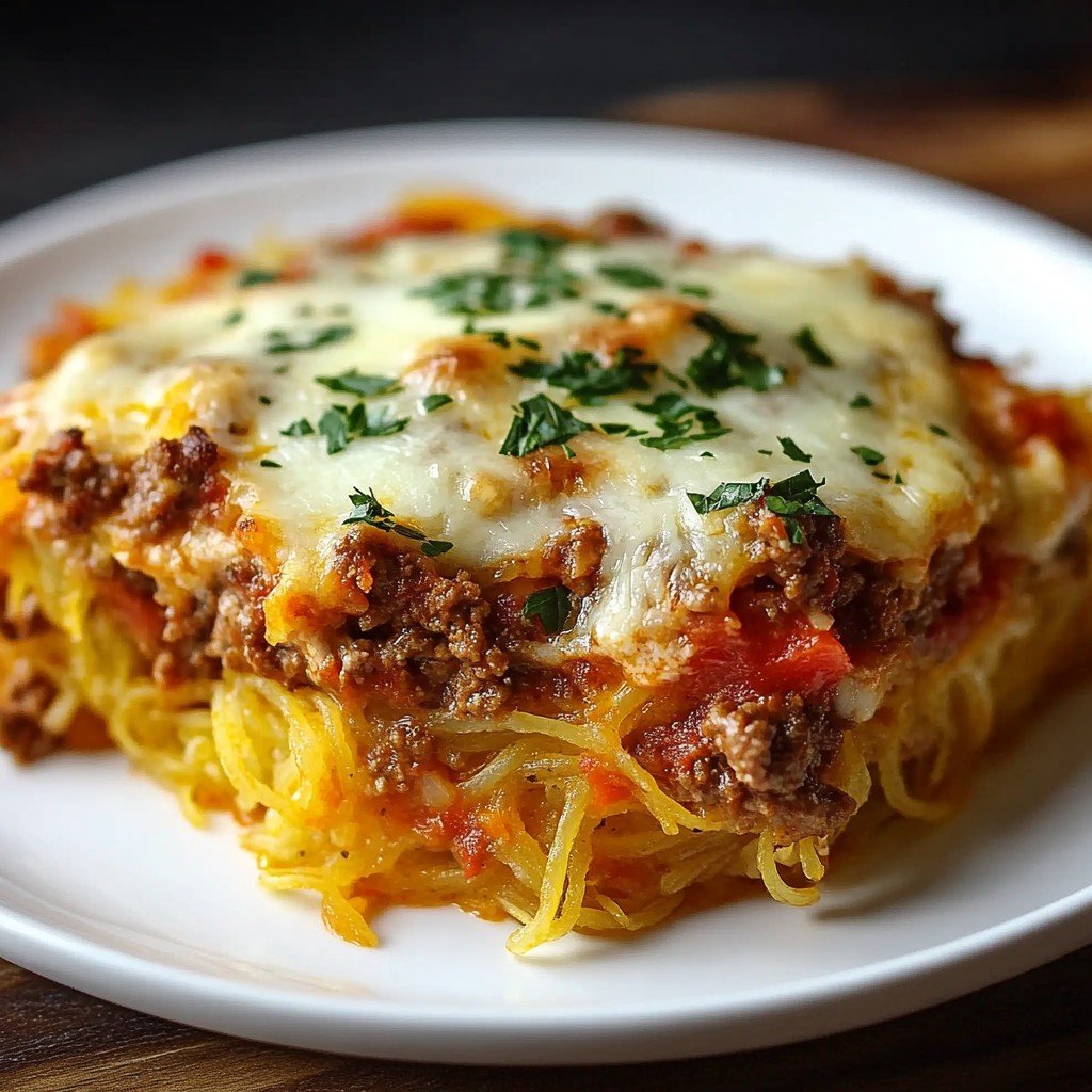 Sausage and Peppers Spaghetti Squash Casserole