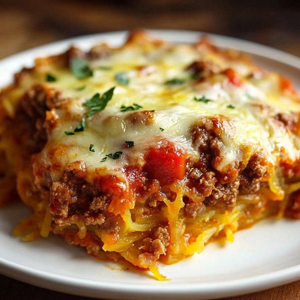 Sausage and Peppers Spaghetti Squash Casserole