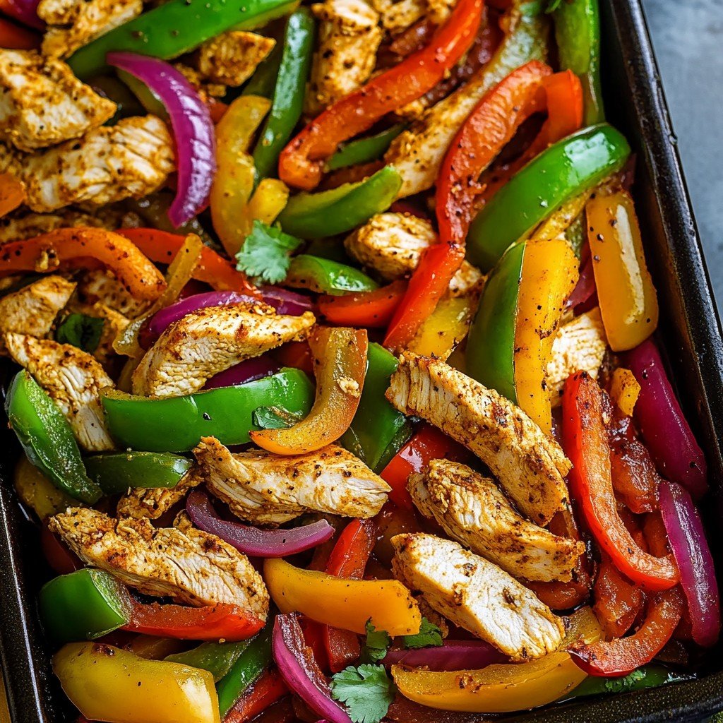 Sheet Pan Chicken Fajitas
