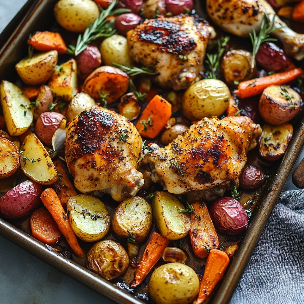 Sheet Pan Paprika Chicken and Veggies Easy Family Dinner